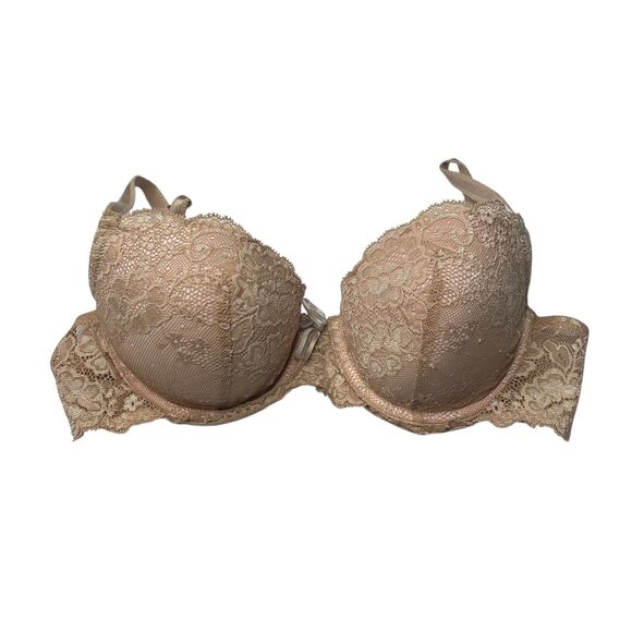 Victorias Secret Tan Lace lined demi bra 34C - Picture 1 of 7
